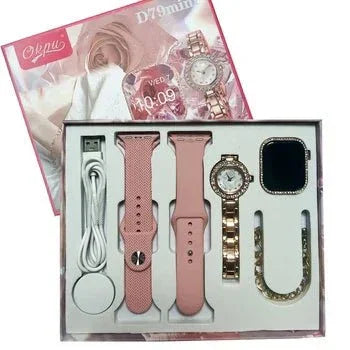 A58 Plus Smart Watch 5 in 1 With Jewelry Set - MT COLLECTION